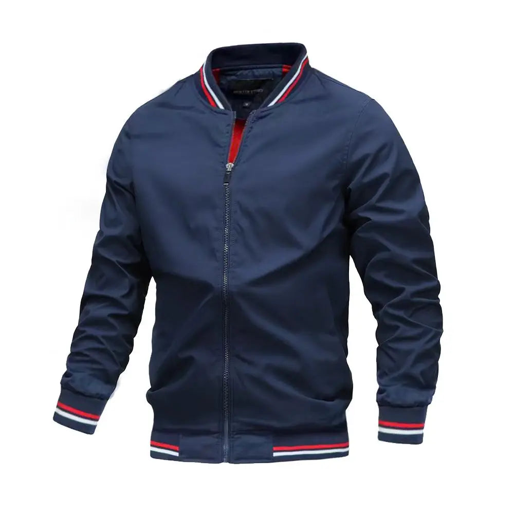 2026 Spring/Autumn New Men Fashion Casual Stand Up Collar Zipper Jacket Outdoor Leisure Sports Comfortable Simple Coat