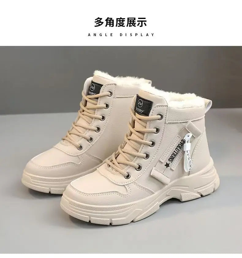 New Winter Women Boots Lace Up Women Sneakers Snow Ankle Boots Waterproof Platform Boots Comfortable Warm Casual Shoes for Women
