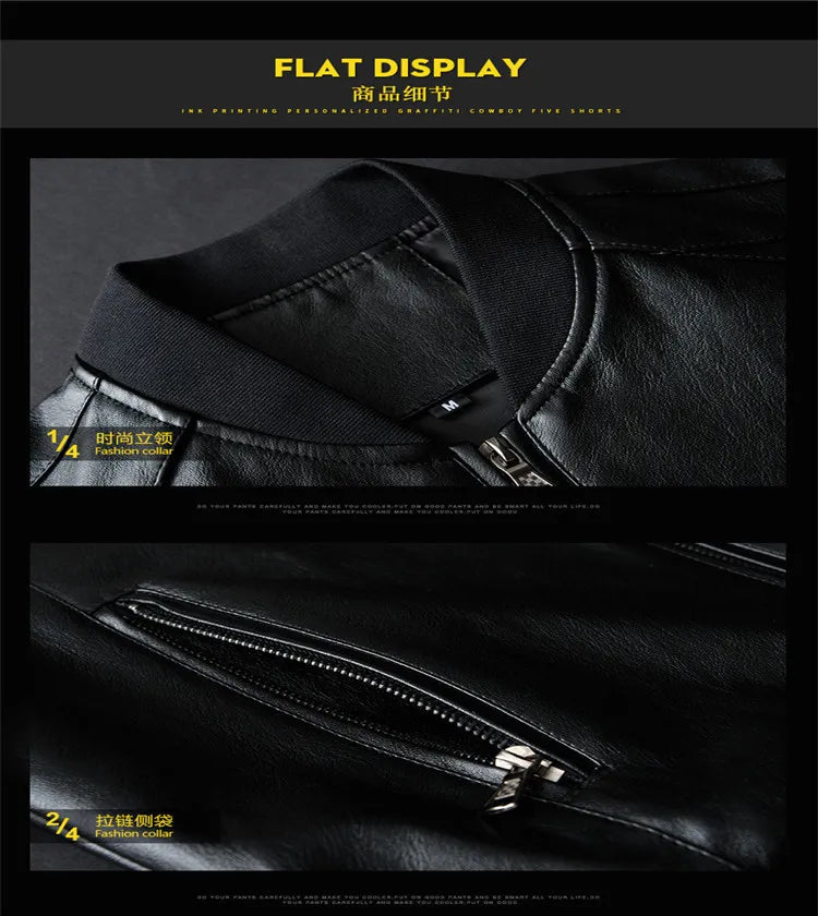 Men's Jackets Men's Spring Autumn Leather New Popular Korean Style Slimming Trends