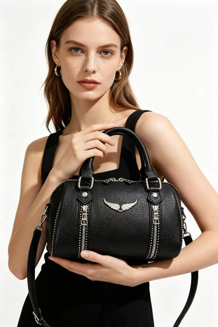 Famous design zipper women's crossbody bag, fashionable women's chain shoulder bag, modern trendy style handbag