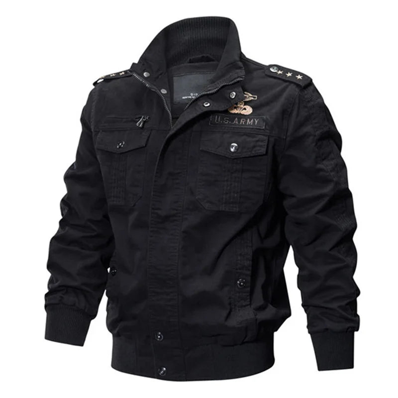 2024 Men's Tactical Jacket Autumn Winter Fleece Tactical Jackets Men Casual Multiple Pockets Windproof Outdoor Workwear Coat