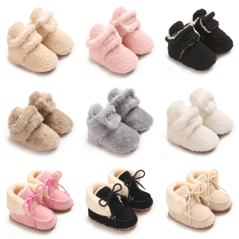Winter Boots For Baby Boys And Girls Snow Soft Sole Anti Slip And Warm Flat Shoes Baby's First Walking Baby Shoes Boots 0-18