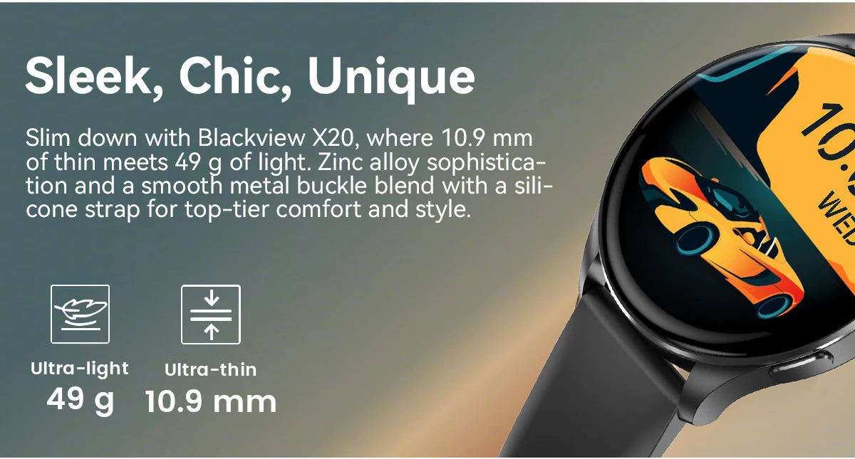Blackview 2024 New Smartwatch X20 Watch AMOLED Display Hi-Fi Bluetooth Phone Calls Health and Fitness Tracking