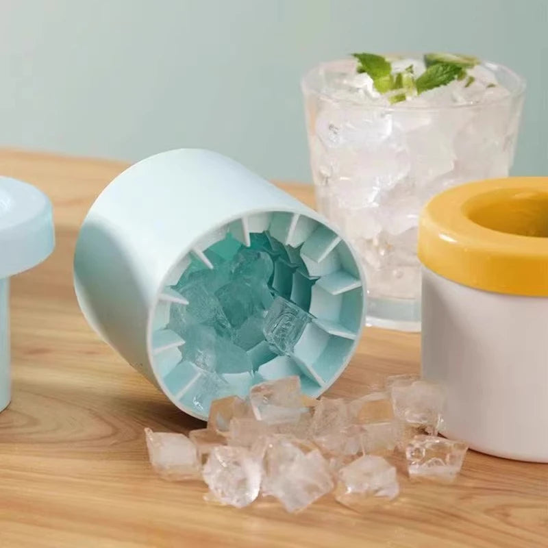 Silicone Ice Cube Mold Round Ice Bucket Summer Homemade DIY Refrigerator Freeze Ice Maker Creative Ice Cube Mold Kitchen Tools