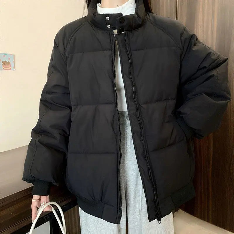 Down Cotton Jacket for Girls Winter Clothes 2025 New Loose Thickened Cotton Jacket Warm Cotton Jacket