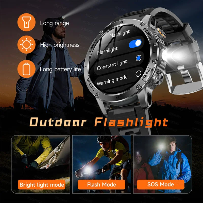 New Smart Watch For Men 1000Mah Battery Fitness Tracking Sport Waterproof Clock Smart Bracelet Men Military High-end custom dial