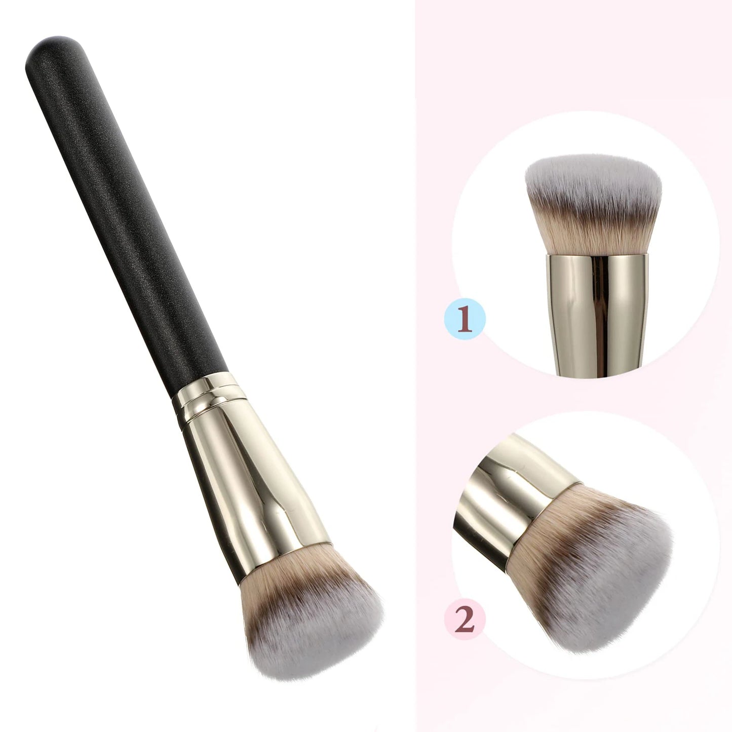 2 PCS Makeup Brush Professional Foundation Brush and Concealer Brush