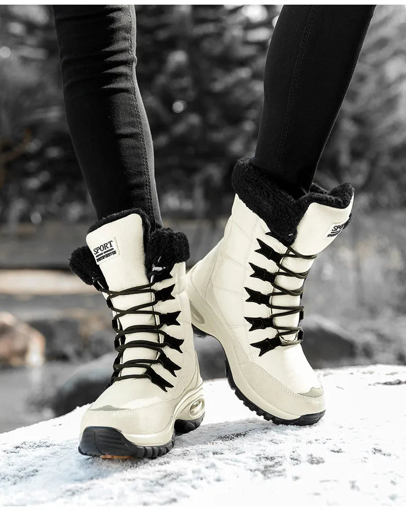 Women's Boots Winter High Quality Keep Warm Mid-Calf Waterproof Snow Boots Women Comfortable Ladies Thigh High Hiking Boots