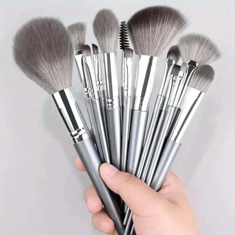10PCS Makeup Brushes Set Eyeshadow Brush Angled Eyeliner Brush Fan Lash Brush Loose Powder Brush Makeup Tools