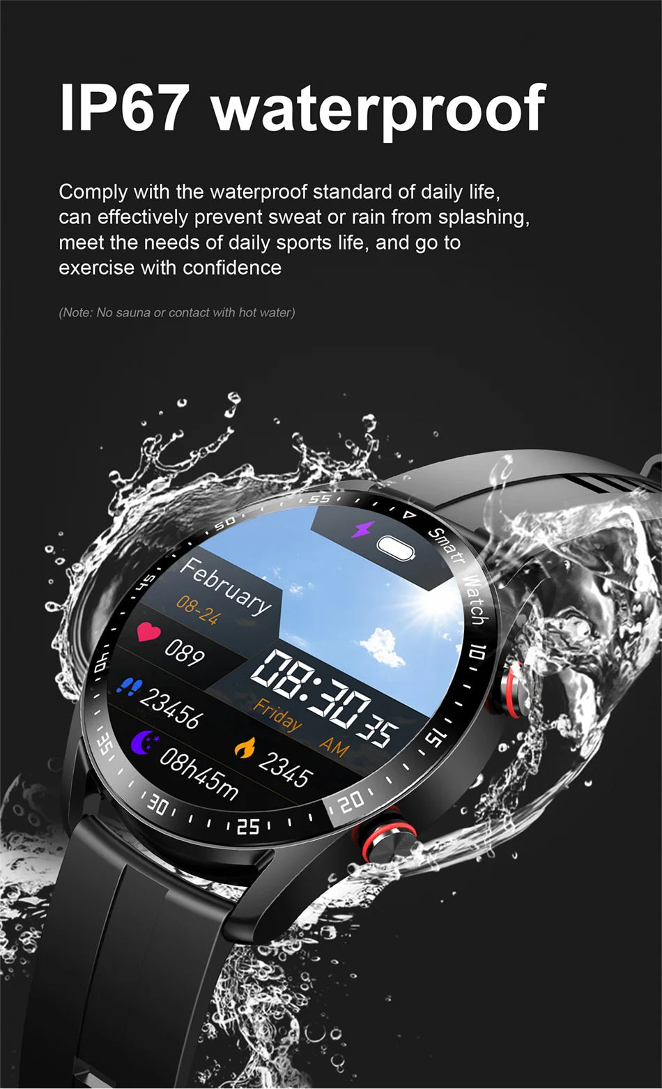 Sports Smart Watch Men Women HD Screen ECG+PPG Bluetooth Call GPS Tracker Heart Rate Monitor IP68 Waterproof SmartWatch 2026 New