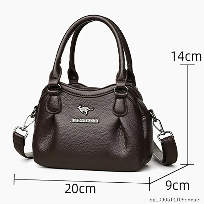 Luxury Women's Tote PU Leather Soft Crossbody Bags Women Designer Handbags High Quality Large Casual Female Messenger Sac