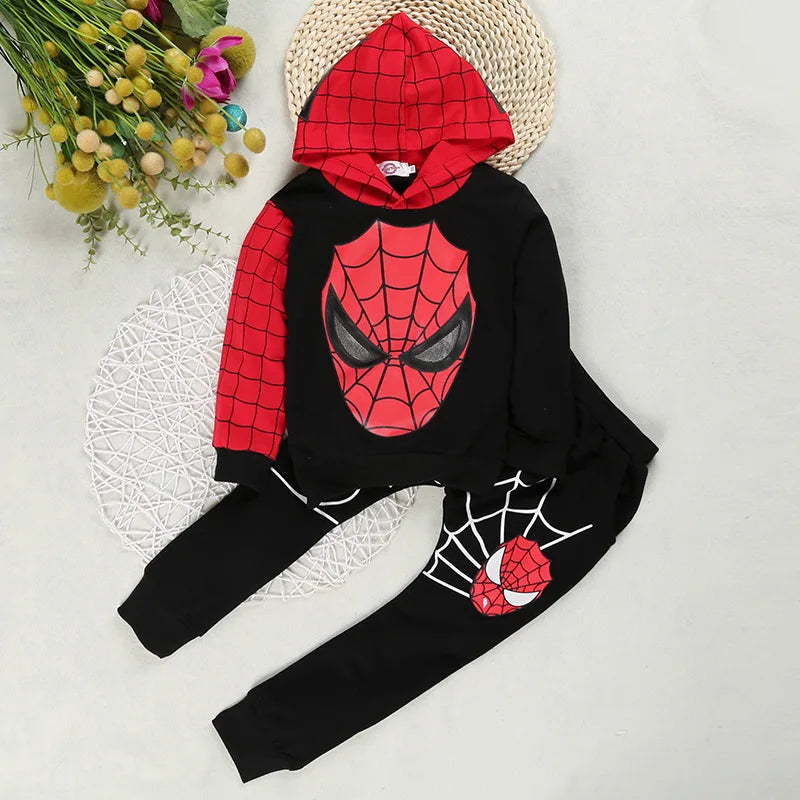 Spider-man Children's Clothing Sets Boys Toddlers Fashion Set Kids Long Sleeved+Pant 2Piece Clothes Sleepwear Sets