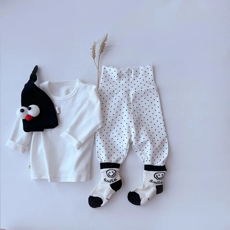 Autumn New Baby Long Sleeve Cotton T Shirts Boy Girl Newborn Solid Casual Bottoming Shirt Infant Toddler Letter Pullover 0-24M