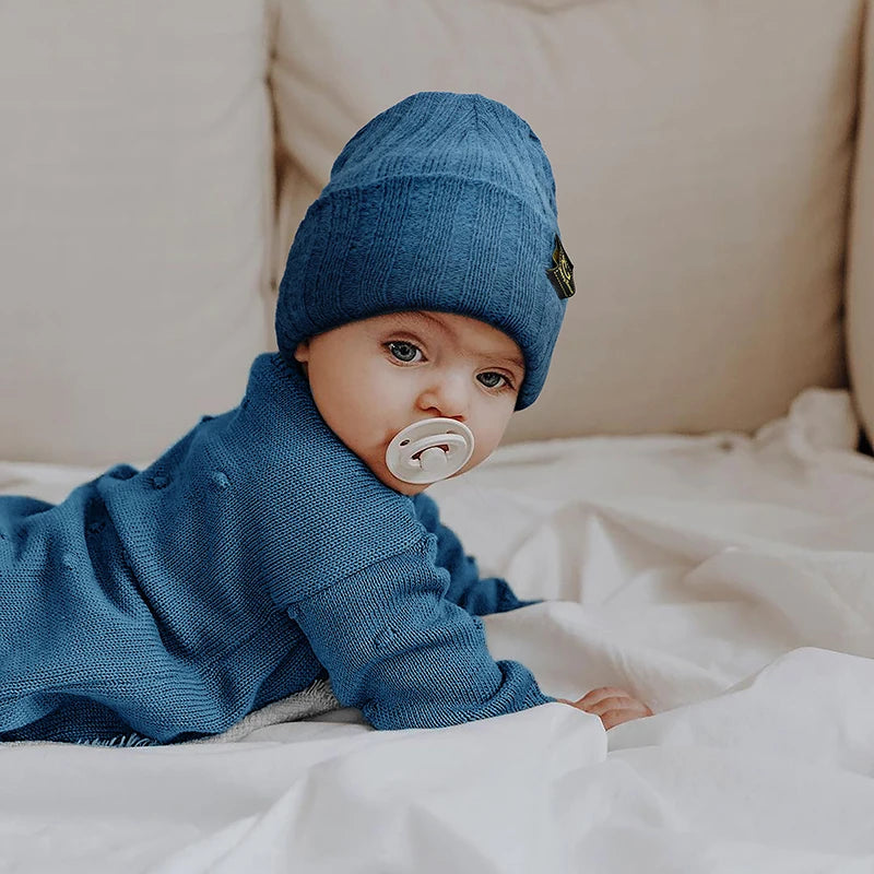 Gorro de Color sólido para bebés y niñas, gorro tejido suave para niños de 0 a 3 años, gorro cálido a prueba de viento para recién nacidos, otoño e invierno, 2022