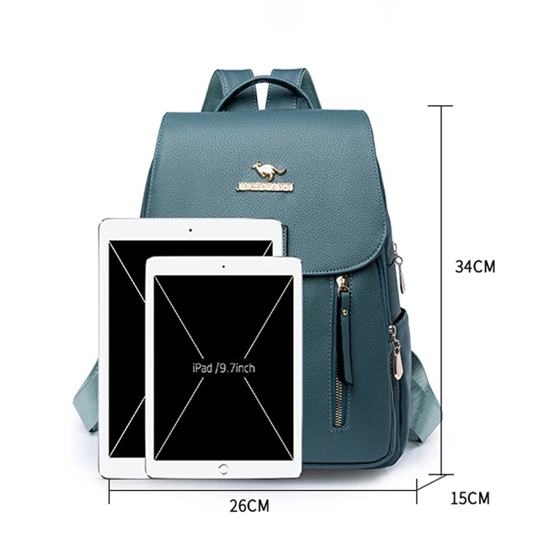 Women Luxury pu Leather Backpack Travel Bagpack Large Capacity Fashion Retro School Bag Shoulder Bags Girls School Backpacks