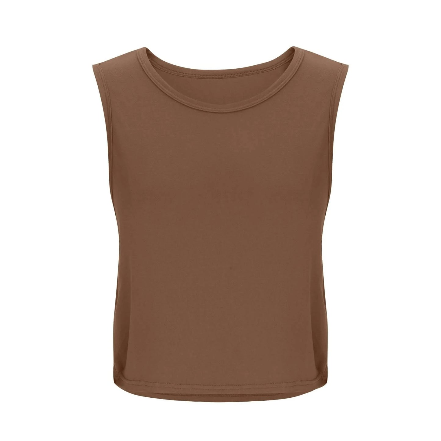 Women Sleeveless Yoga Tops Athletic Vest Breathable Blouse Cover Up Gym Workout Cool T-Shirt Running Short Tank Crop Top
