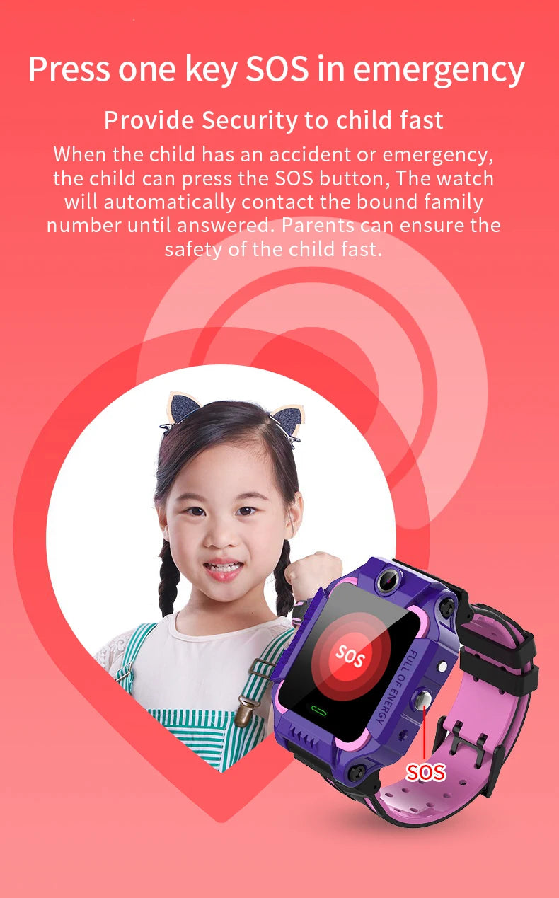 4G Kids Smart Watch Sos Location Camera Children Mobile Phone Voice Smartwatch With Sim Card Children Smart Watches For Girl Boy