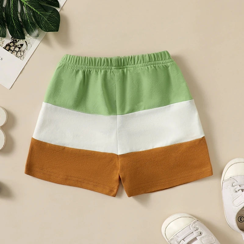 Toddler Baby Boy Girl Shorts Solid Color Elastic Waist Jogger Shorts Pants Newborn Infant Summer Casual Bottoms