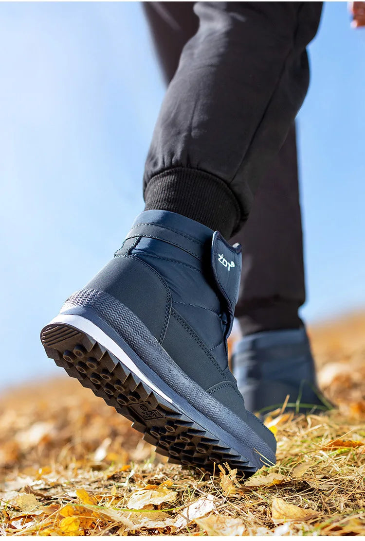-40°C Winter Thicken Warm Men's Snow Boots Outdoor Waterproof Comfort Cotton Shoes Cold Resistant Non-slip Platform Ankle Boots