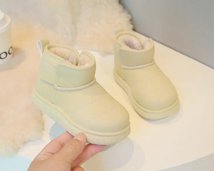 Winter Girl Outdoor Snow Boots New Causal Children's Cotton Boots for Boys Soft Warm Furry Hairy Kids Fashion School Ankle Boots
