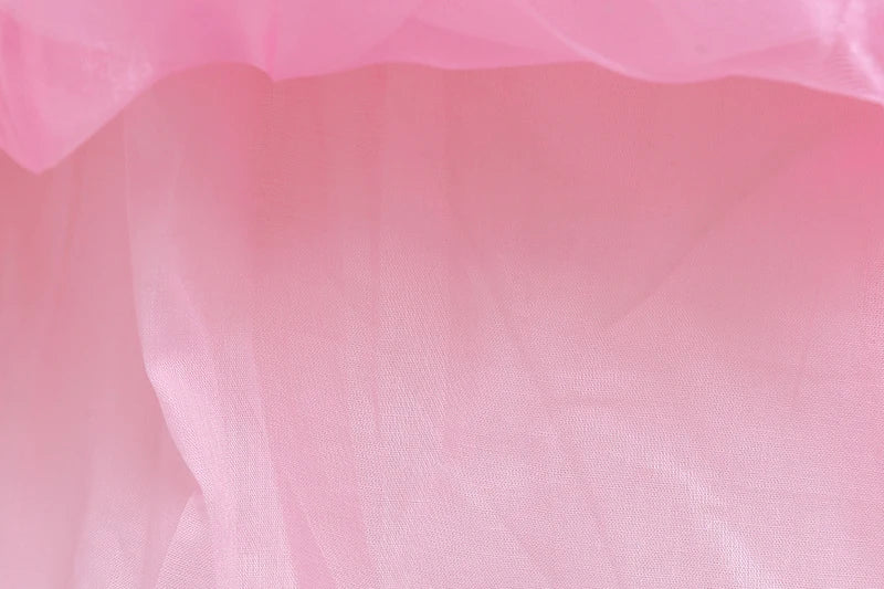 Girls pink sequined mesh princess dress, mesh short sleeves, with cape, suitable for party, dance, performance, carnival dress