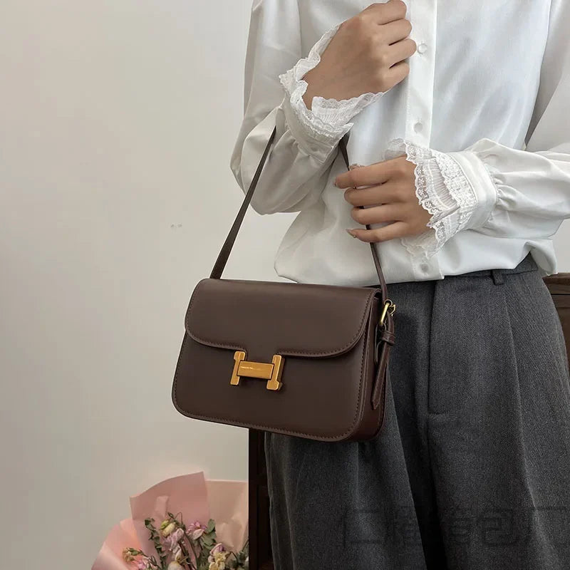 Fashion RetroSingle Shoulder BagsFor WomenCasual CommuterSmall Square BagsCrossbody BagHigh Sense Versatile Handbags