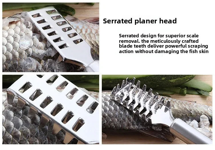 Stainless Steel Fish Scaler Remover Tool, Anti Splash Fish Scale Scraper with Non Slip Handle, Easy Cleaning Kitchen Gadget.
