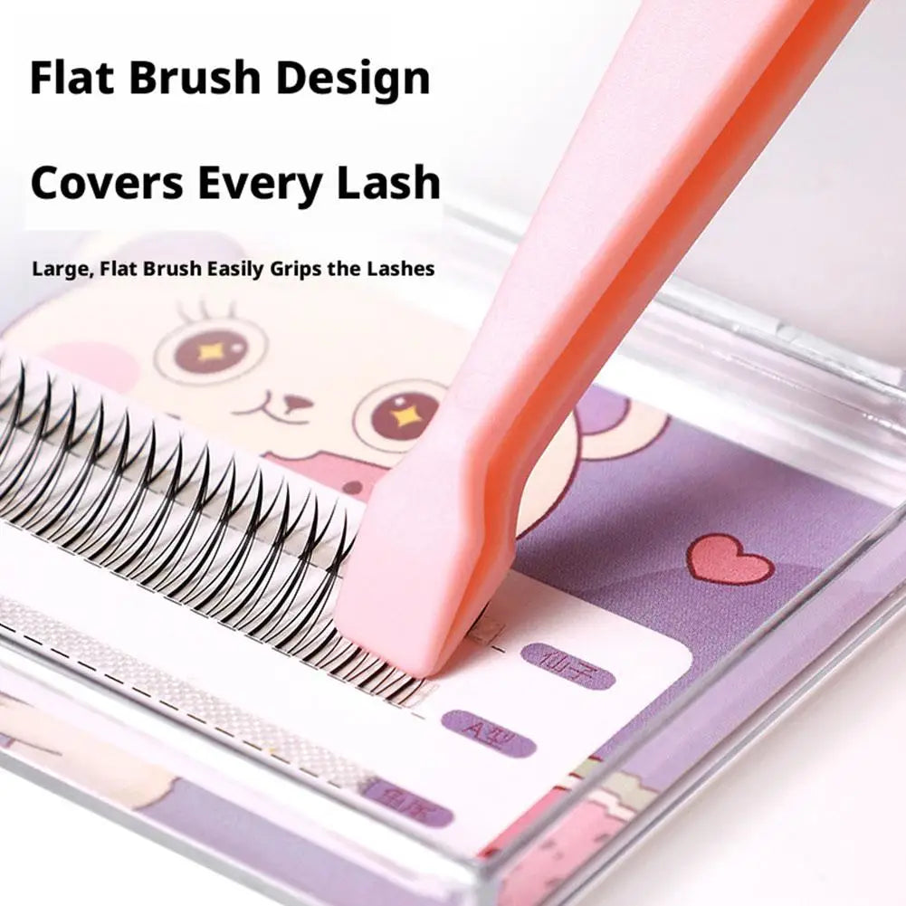 Flat Head Eyelash Tweezers for DIY Cluster Lashes, Anti-Adhesive Lash Applicator Tool, Safe Makeup Tool for Beginners