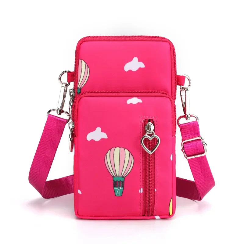 Waterproof Nylon Mobile Phone Versatile Mini Bag Purses Women's Shoulder Cross Body Messenger Bag