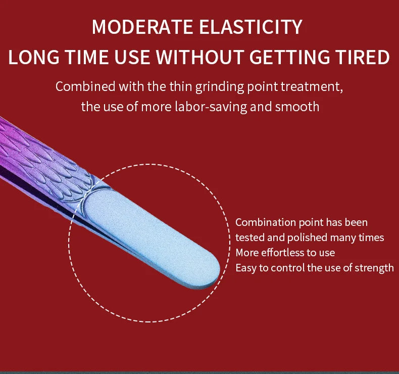 Straight False Eyelash Tweezers Stainless Steel High Precision Anti-static Eyelash Extension Tweezer Makeup Tool