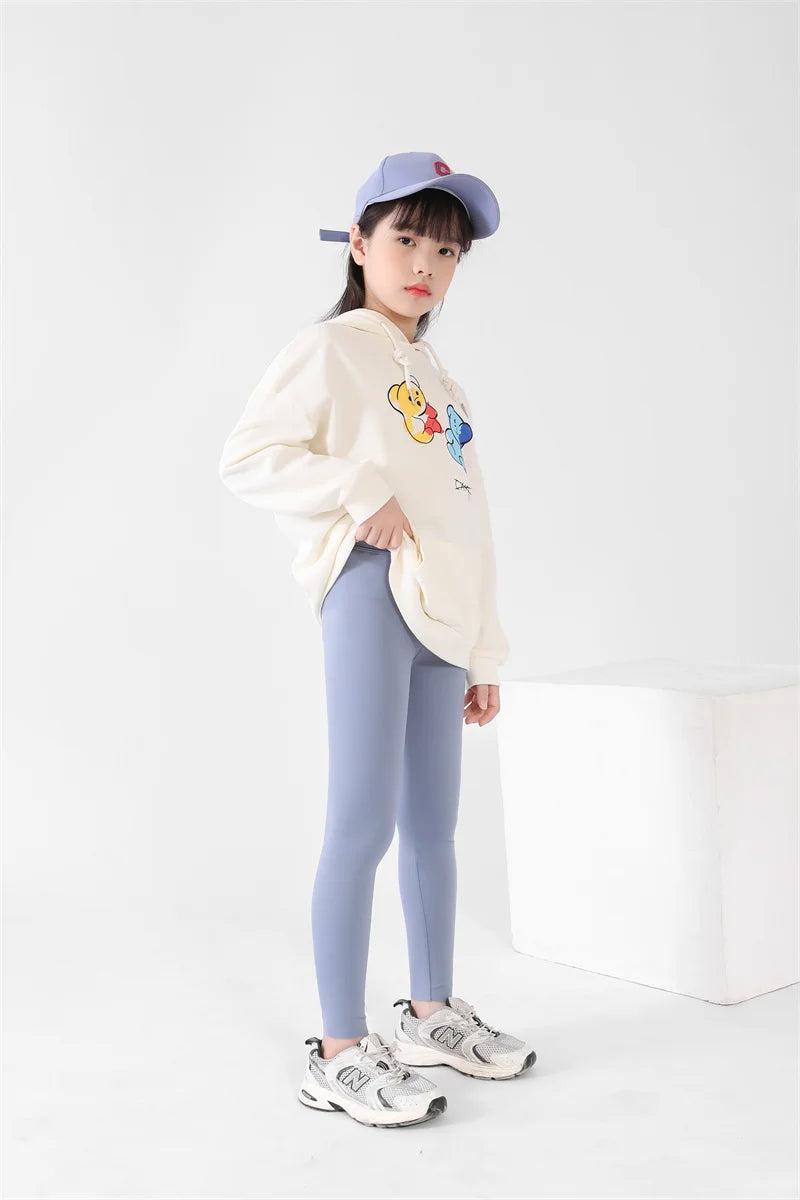 Girls Shark Pants Spring And Autumn Thin Section Baby Wear Casual Cut Sports Pants 4-12 Years Old Children's Elastic Dance Pants