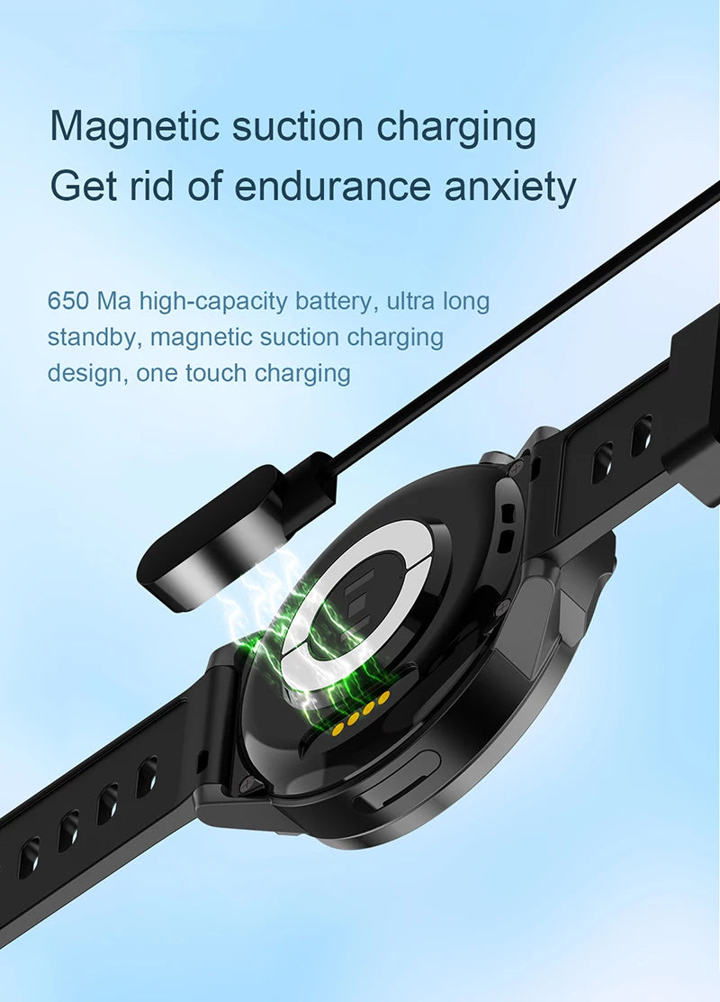 New Arival 1.6inch 4G All Netcom Can help children learn Smart Watch Dual cameras 4+6GB body temperature ECG monitoring Watch