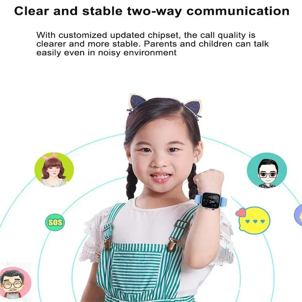 Kids 2G Smart Watch Sim Card Video Call  SOS GPS Location Phone Watch Camera Location Tracker Waterproof Child Smartwatch Girls