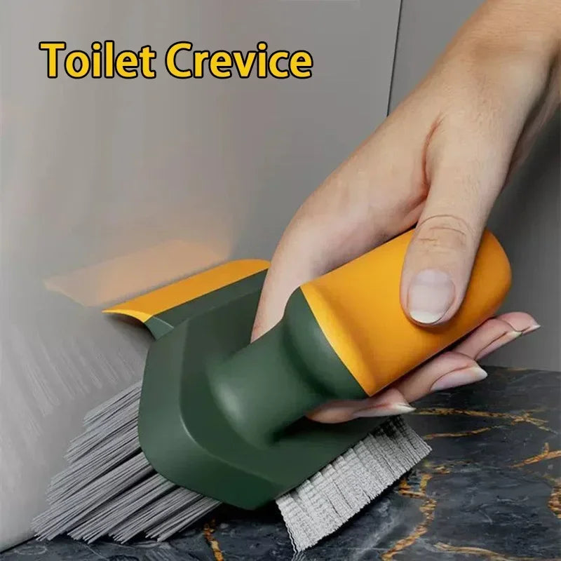 3-In-1 Multi-Function Cleaning Brush Hard Bristle Scrub Brush With Gap Brush T-Handle Grout Cleaner For Bathroom Kitchen Window