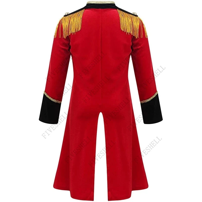 Deluxe Child Ringmaster Medieval Cosplay Jacket Costume Magician Circus for  Adult and Boys Kids Lion Tamer Book Week