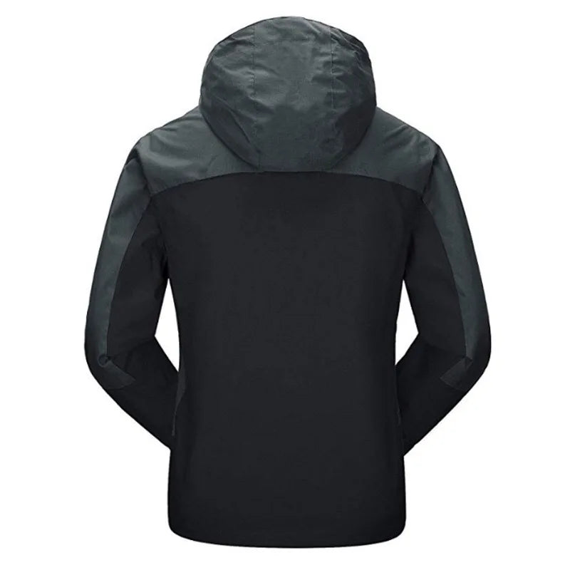 Camping Hiking Jacket Men Autumn Outdoor Sports Coats Climbing Trekking Windbreaker Travel Waterproof Jackets Black