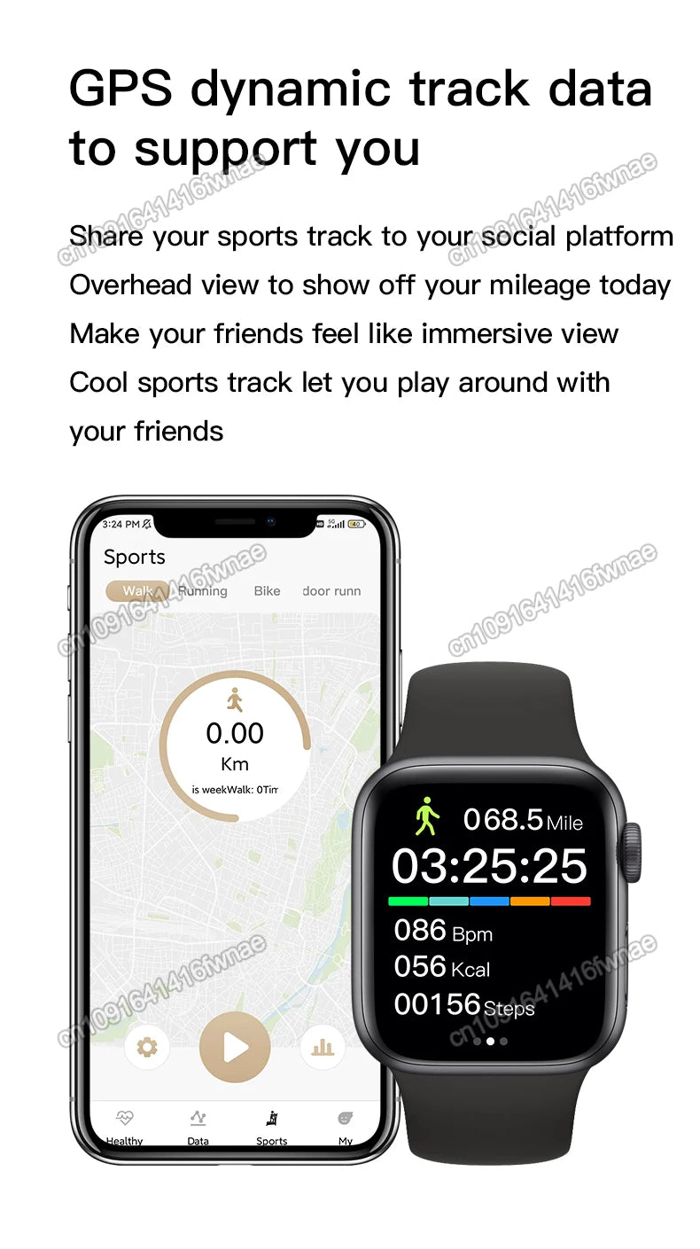 For Apple Watch Series 10 New GPS Smart Watch Men Always On Display Bluetooth Call Game Wireless Charging Women Sport Smartwatch