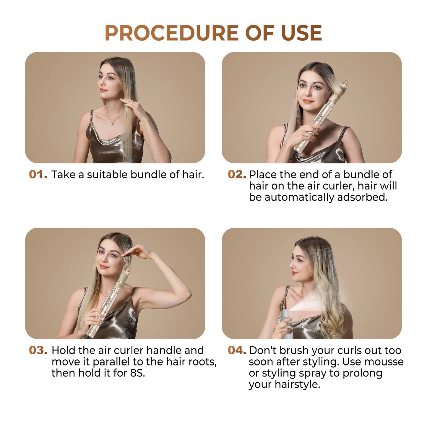 Hair Dryer 8 in 1 Hair Styler Tools Complete Set Salon Brushless Motor 110000rpm Professional Blower Dryerr With Comb