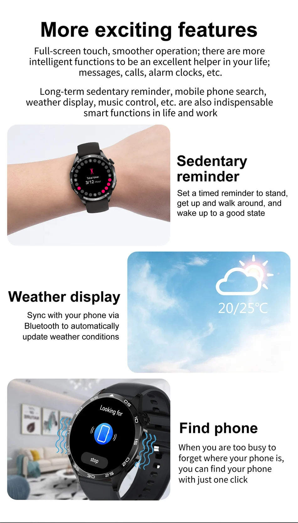 2024 New For Huawei Smart Watch Men Watch 4 Pro+ 1.50 Inch HD Screen Bluetooth Call Health Monitoring Smartwatch New Watch GT4