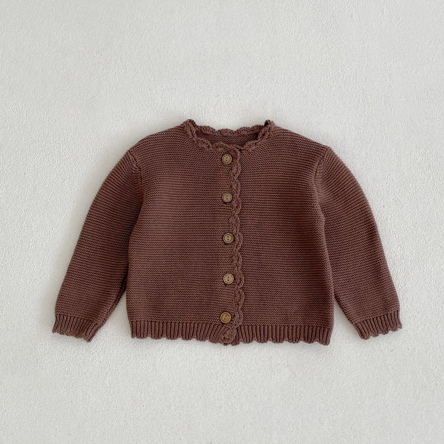 2023 Autumn New Baby Long Sleeve Sweater Coat Boys Girls O-neck Cardigan Jacket Infant Toddler Solid Versatile Knitted Clothes