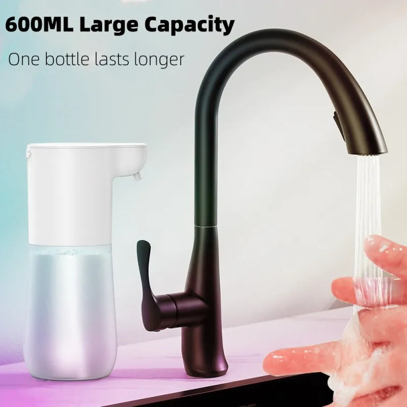USB Charging Automatic Induction Foam Soap Dispenser Smart Liquid Soap Dispenser Auto Touchless Hand Washer For Kitchen Bathroom