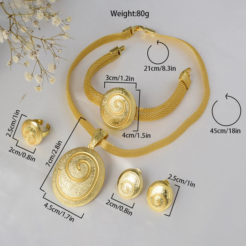 ZEADear Jewelry Sets Egg Shape Bridal Wedding Earrings Necklace Bracelet Ring Gold Plated Anniversary Jewellery Wholesale Gift