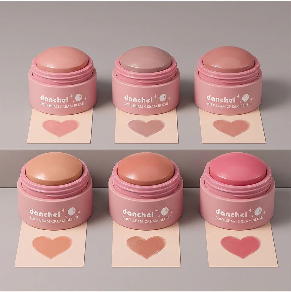 Natural Looking Matte Blush Stick Waterproof Long Lasting Hydrating Blendable Cream Blush Balm Lightweight Cheek Makeup Cosmetic