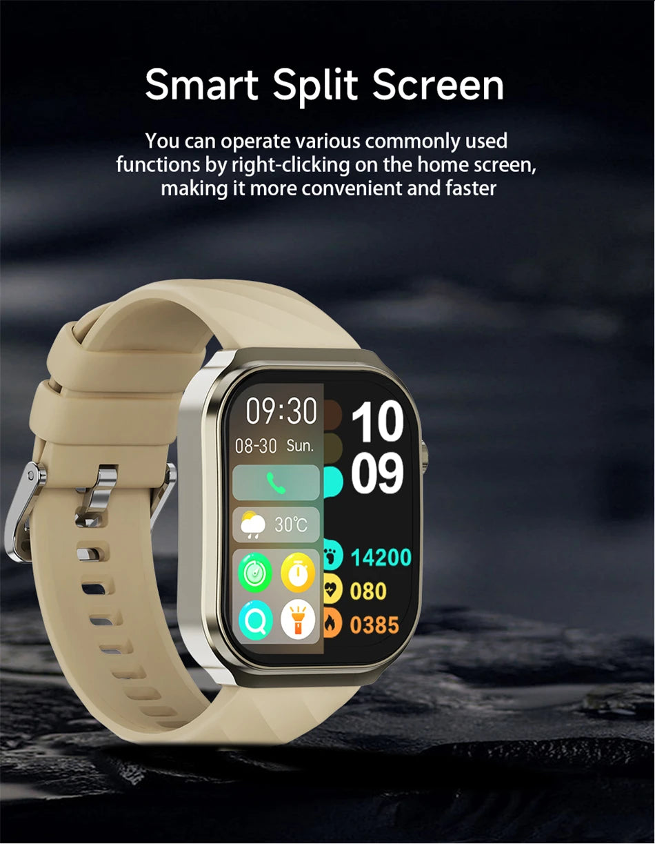 LIGE ECG+PPG AI Medical Diagnosis Health Smartwatch Blood Lipids Uric Acid Smart Watch Men Waterproof Watch Women Bluetooth Call