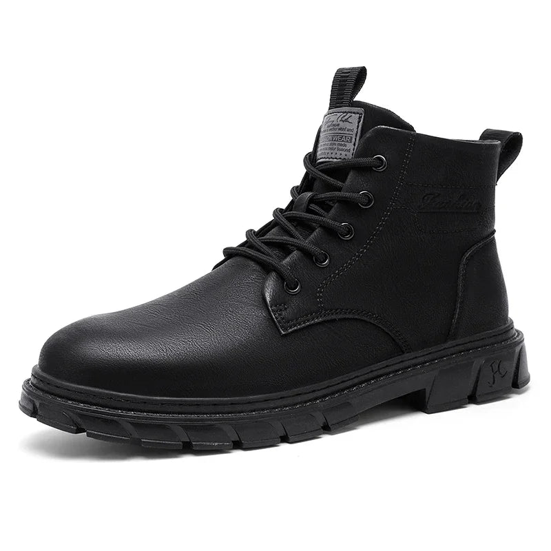 Winter Men Boots Outdoor Leather Ankle Boots Lightweight High Top Casual Boots Designer Male Work Boots Classic Handmade Boots
