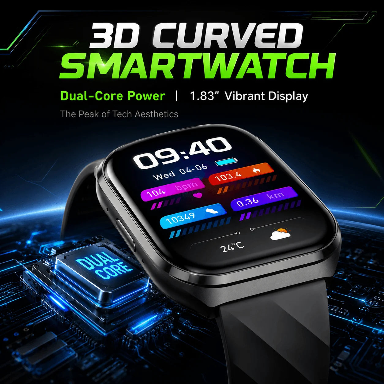 Smart Watch 1.83" IPS HD 3D Curved Screen 1000mAh Bluetooth Call IP68 Outdoor Sports Fitness Watch Men Women