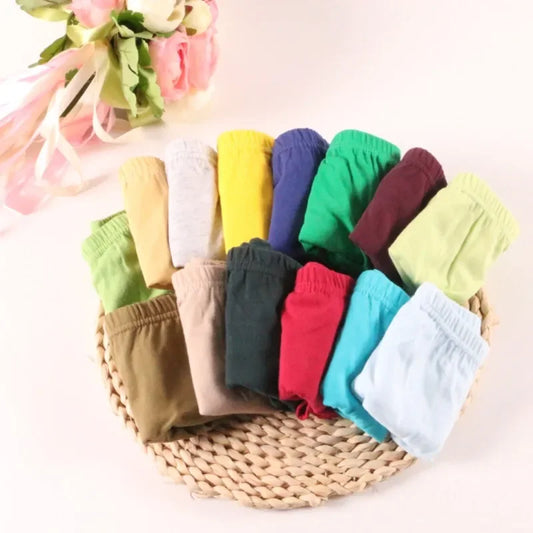 24pcs /Lot Baby Boys Briefs Panties Solid Color Underwears Children Cotton Short  Kids Panties