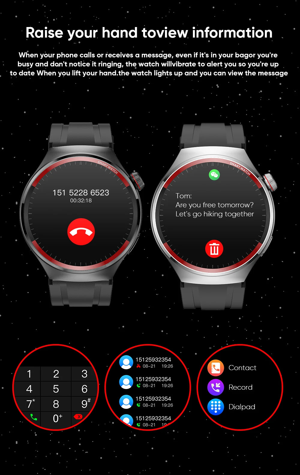 2026 New Smart Watch AMOLED HD Full Touch Circular Screen NFC 1.43-inch 466 * 466 GPS Sports Health Monitoring Smart Call Watch