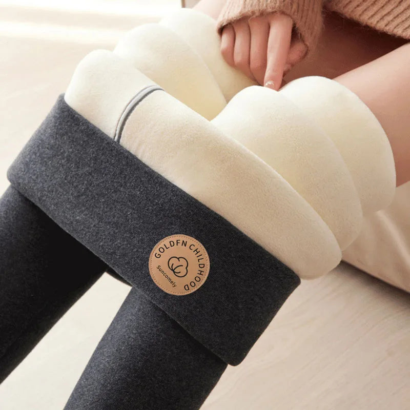 2025 Women's Winter Leggings High Waisted Thermal Plus Velvet Tight Stretch Leggings Keep Out The Cold Thicken Warm Cotton Pants