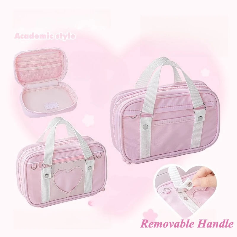 New Arrivals Large Capacity Makeup Bags  Academic Style Cosmetic Bag Multifunctional Fabric Storage Bag for Women Wholesales
